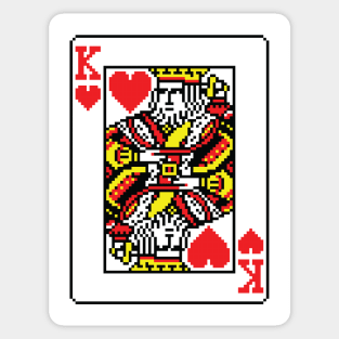 King of Hearts Pixel Art Sticker